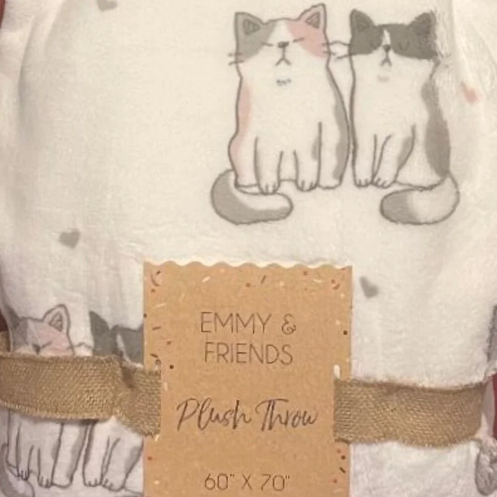 BRAND NEW ~ NWT ~ KITTY CAT BUDDIES PLUSH THROW BLANKET 60